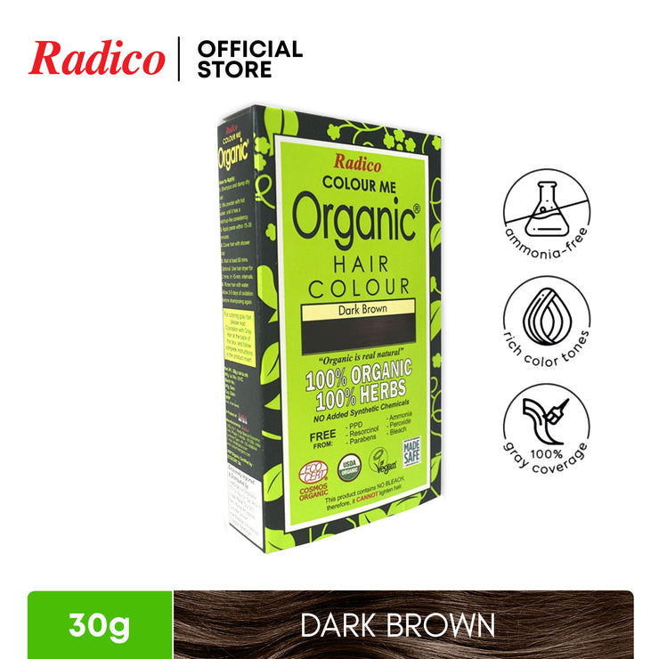 RADICO Organic Hair Color - Dark Brown (30g)