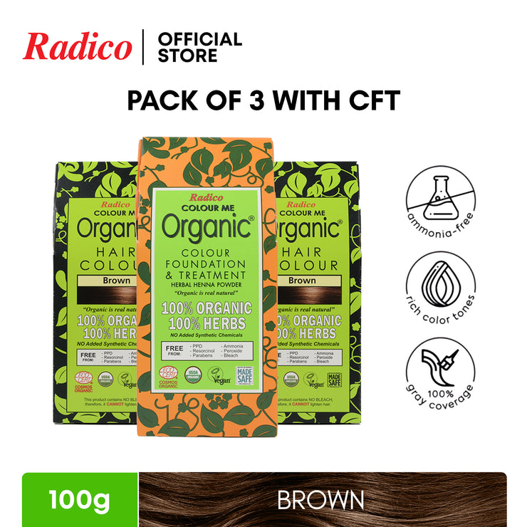 Radico Organic Hair Color Pack Of 2 + CFT 100G