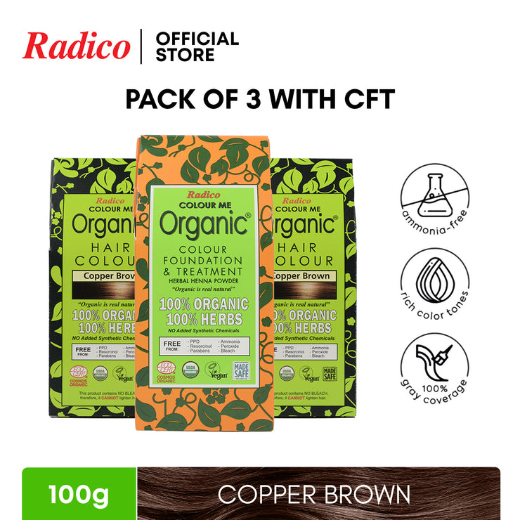 Radico Organic Hair Color Pack Of 2 + CFT 100G