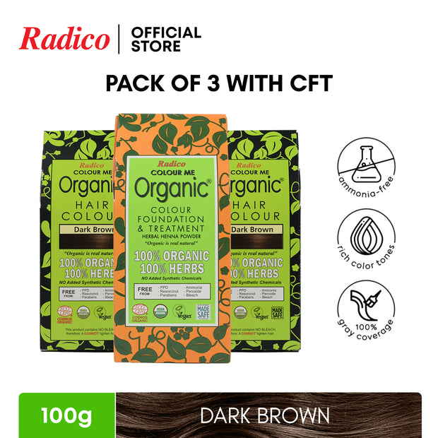 Radico Organic Hair Color Pack Of 2 + CFT 100G