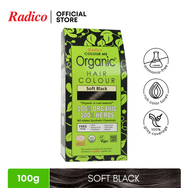 RADICO Organic Hair Color - Soft Black (100g)